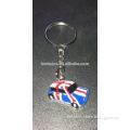 die struck metal british union jace mini car keychain